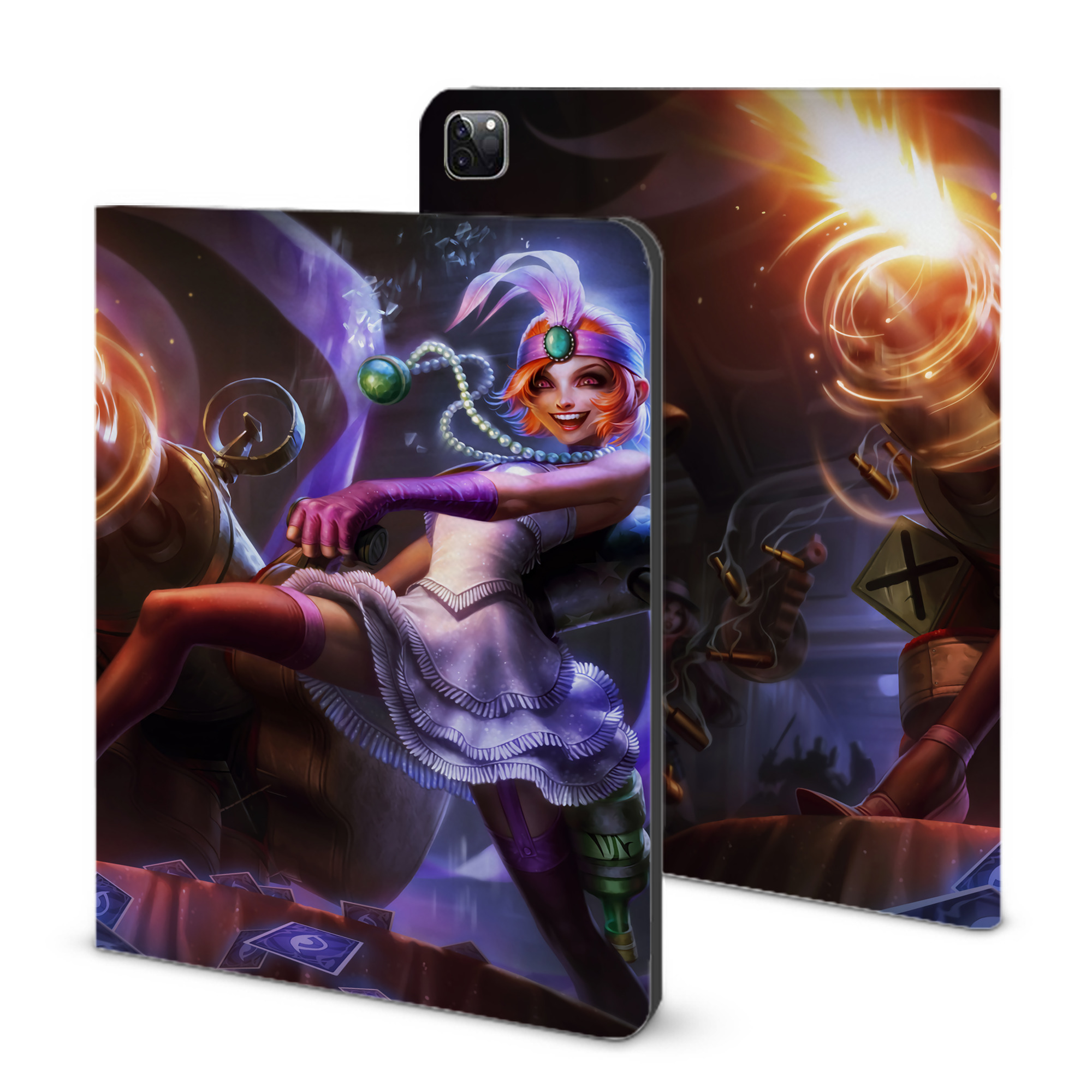 （画像用） リーグ・オブ・レジェンド League of Legends LOL IPad ケース ブック型 PUレザー TPU 耐衝撃 軽量 薄型 ペン収納なし 全面保護 IPad 各モデル対応